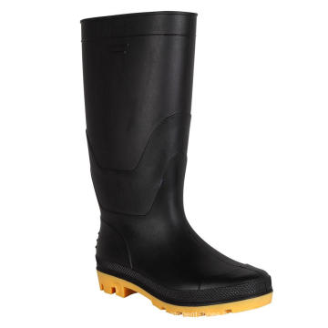 Good quality pvc working safety steel toe cap gumboots men rubber rain boots